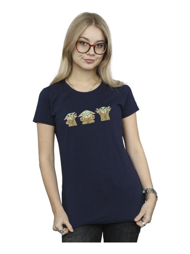 Star Wars - T-shirt THE MANDALORIAN Bleu marine - Kiabi