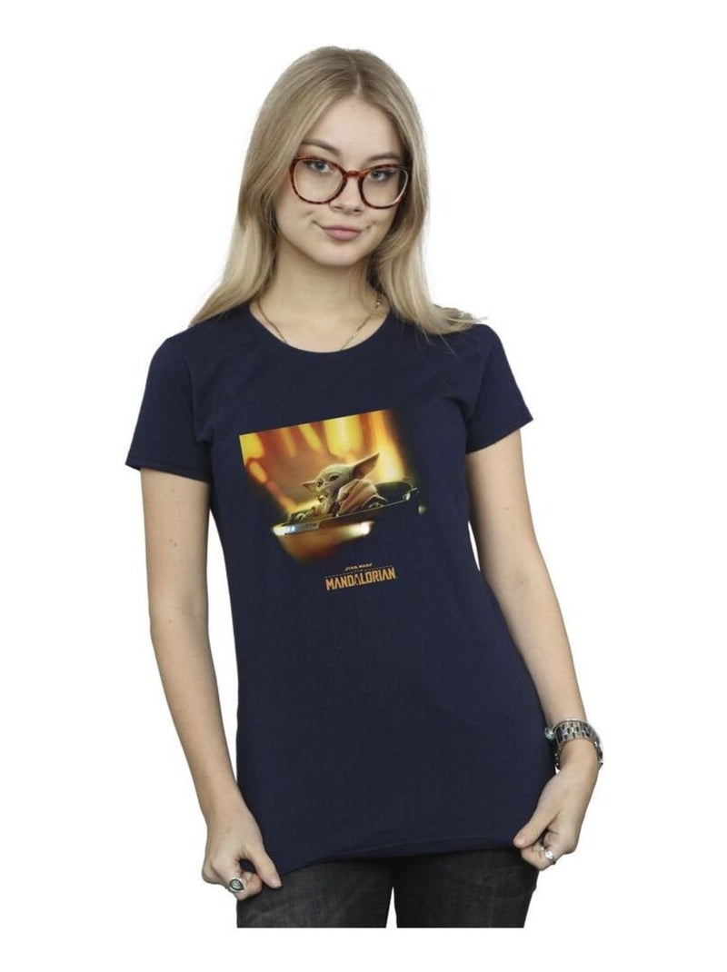 Star Wars - T-shirt THE MANDALORIAN Bleu marine - Kiabi