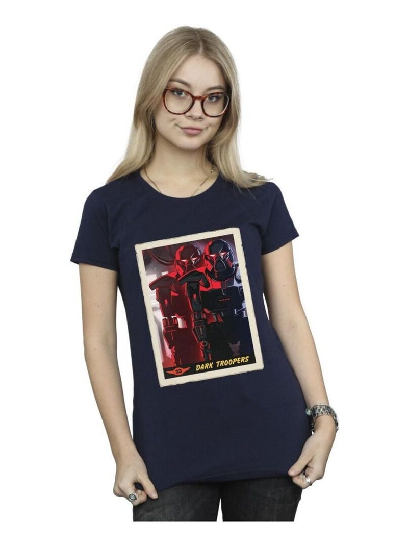 Star Wars - T-shirt THE MANDALORIAN Bleu marine - Kiabi