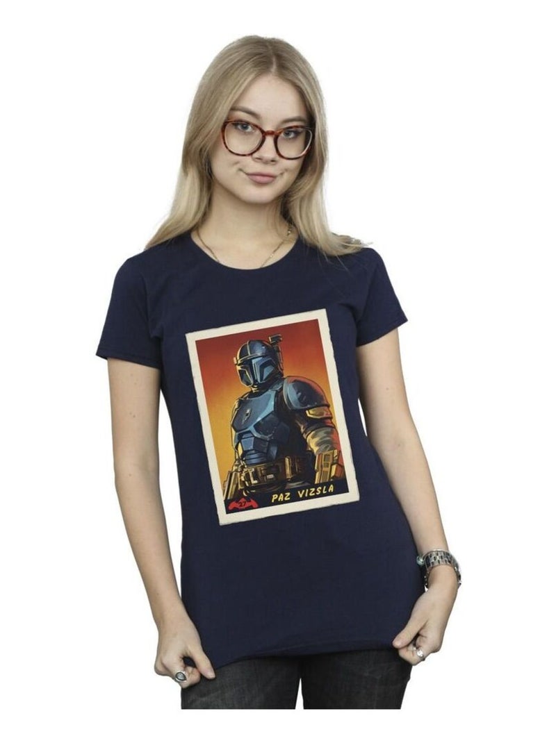 Star Wars - T-shirt THE MANDALORIAN Bleu marine - Kiabi