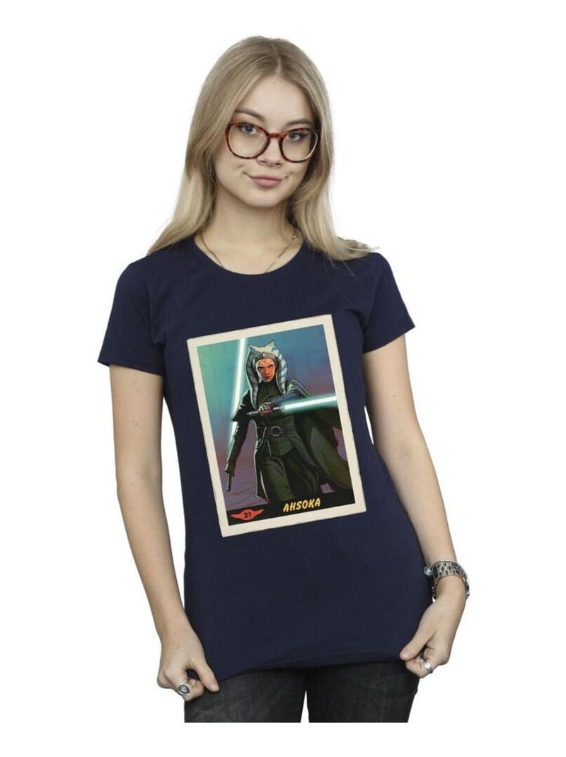 Star Wars - T-shirt THE MANDALORIAN Bleu marine - Kiabi