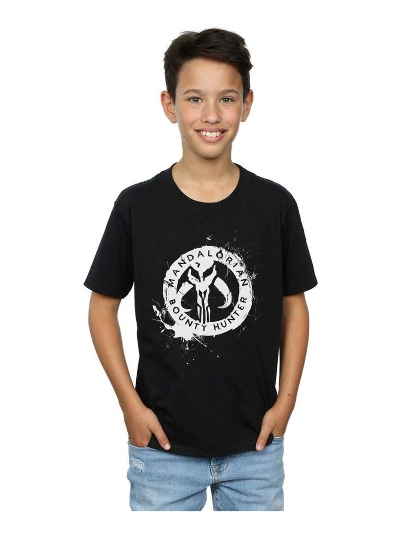 Star Wars - T-shirt THE MANDALORIAN BOUNTY HUNTER Noir - Kiabi