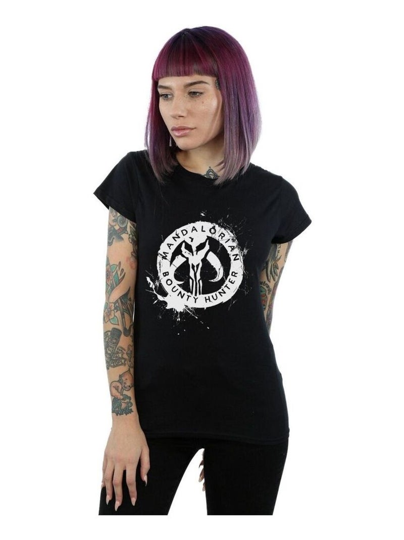 Star Wars - T-shirt THE MANDALORIAN BOUNTY HUNTER Noir - Kiabi