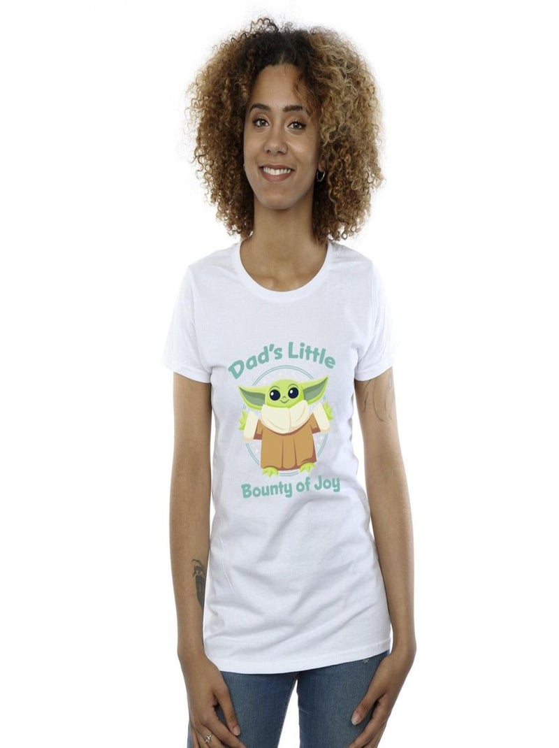 Star Wars - T-shirt THE MANDALORIAN BOUNTY OF JOY Blanc - Kiabi