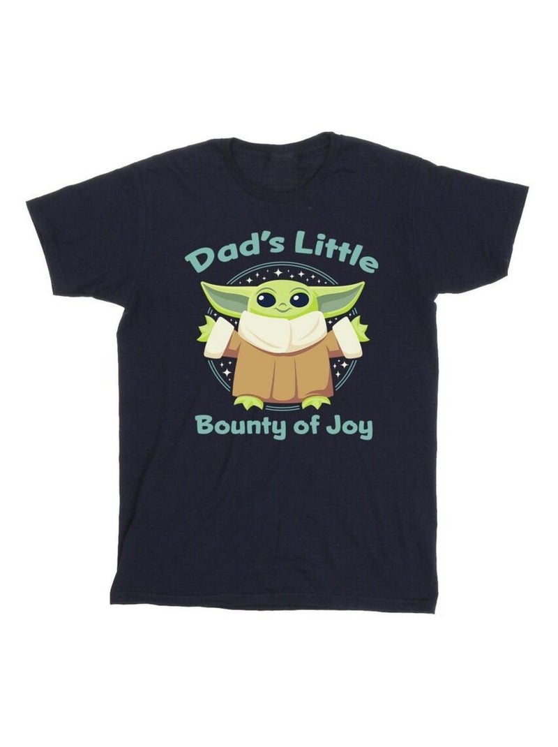 Star Wars - T-shirt THE MANDALORIAN BOUNTY OF JOY Bleu marine - Kiabi