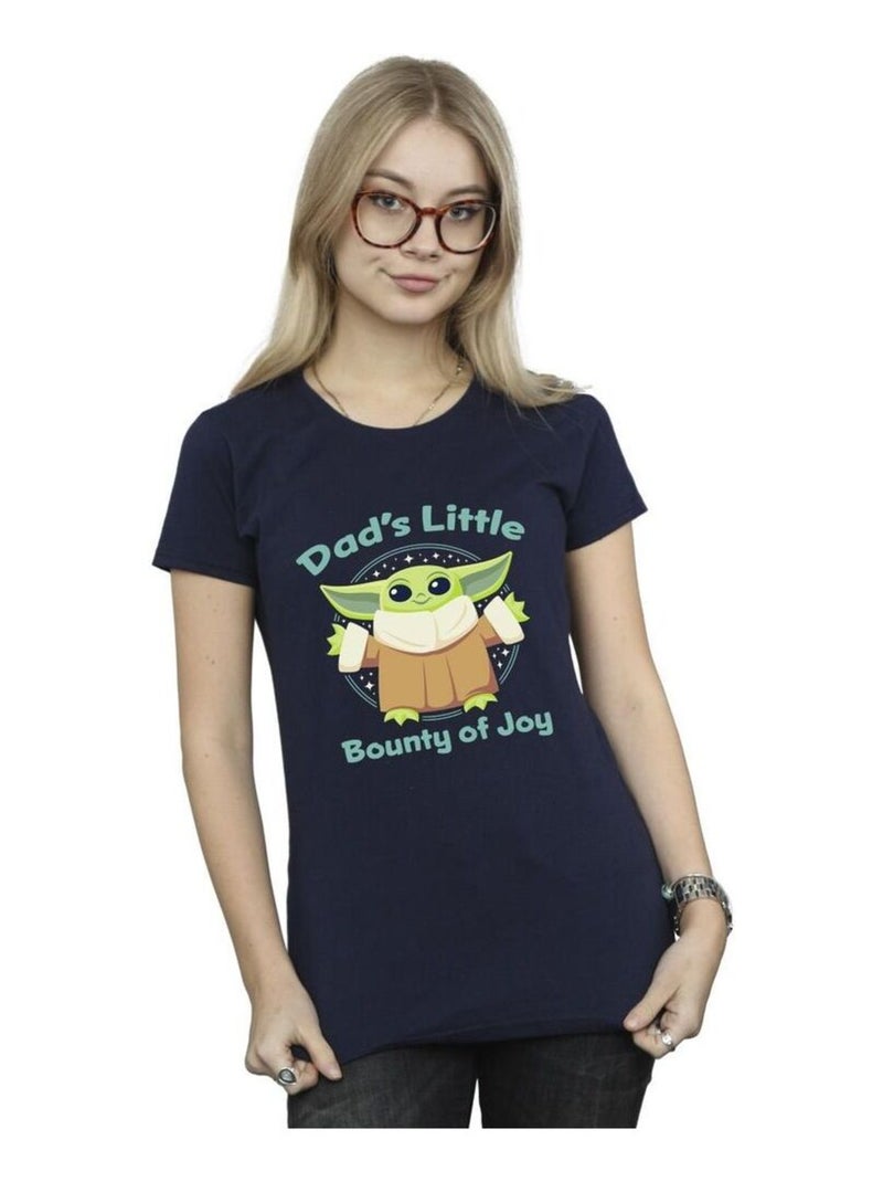 Star Wars - T-shirt THE MANDALORIAN BOUNTY OF JOY Bleu marine - Kiabi