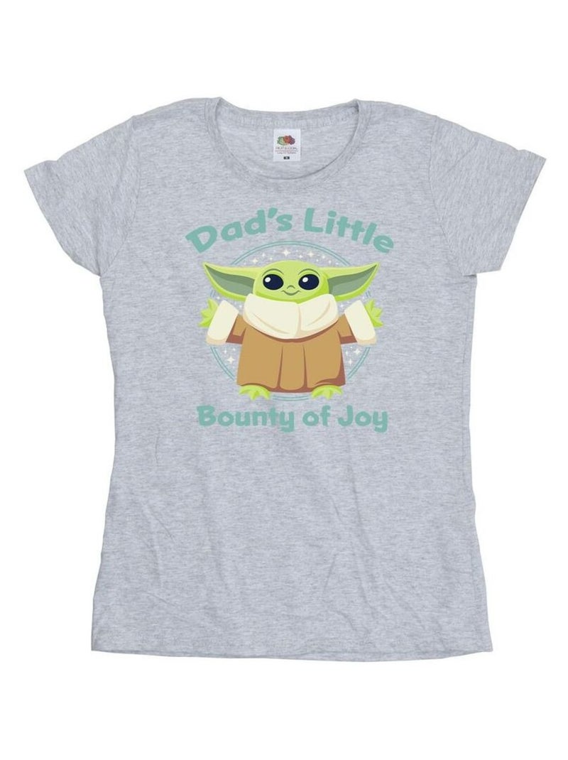 Star Wars - T-shirt THE MANDALORIAN BOUNTY OF JOY Gris chiné - Kiabi