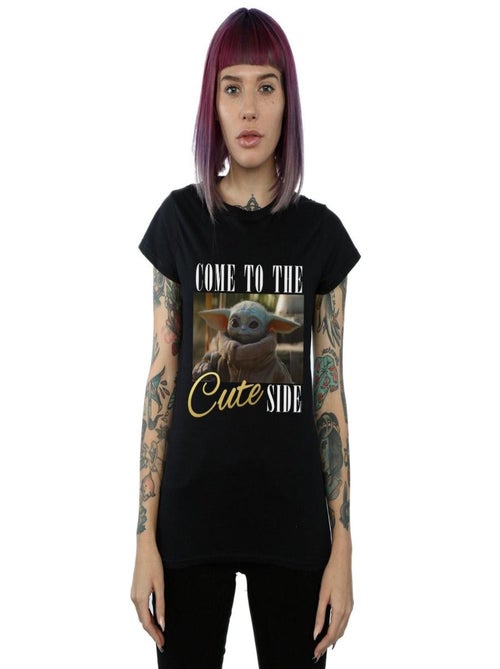 Star Wars - T-shirt THE MANDALORIAN COME TO THE CUTE SIDE - Kiabi Star Wars - T-shirt THE MANDALORIAN COME TO THE CUTE SIDE - Kiabi