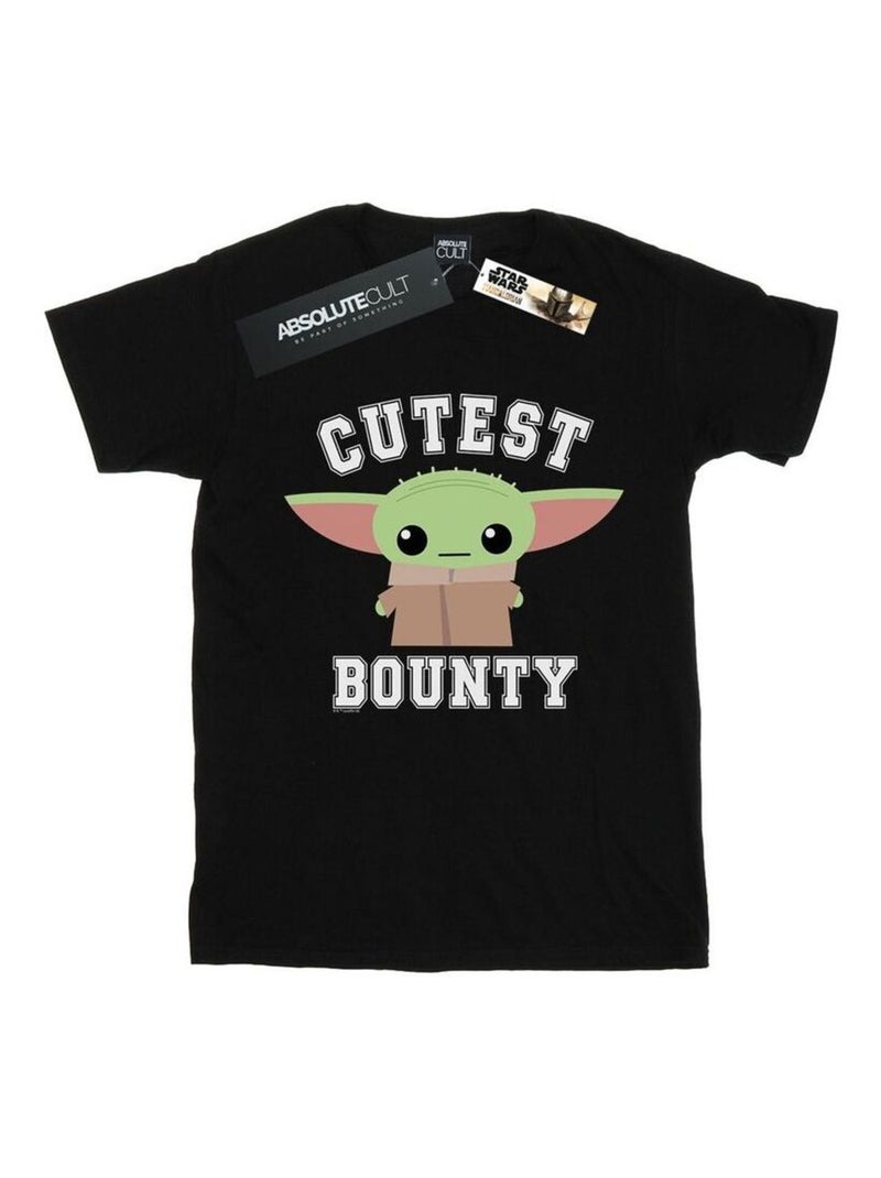 Star Wars - T-shirt THE MANDALORIAN CUTEST BOUNTY Noir - Kiabi