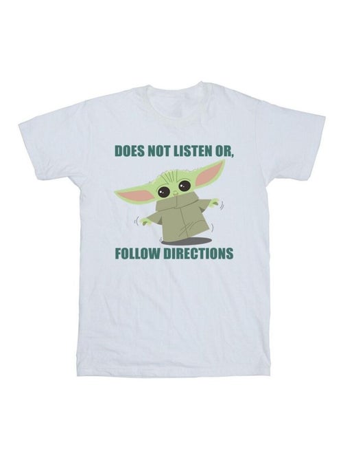 Star Wars - T-shirt THE MANDALORIAN DOES NOT LISTEN - Kiabi