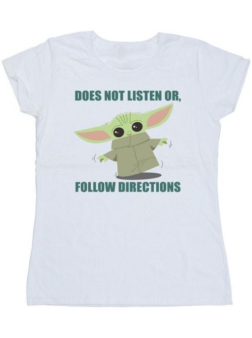 Star Wars - T-shirt THE MANDALORIAN DOES NOT LISTEN - Kiabi Star Wars - T-shirt THE MANDALORIAN DOES NOT LISTEN - Kiabi