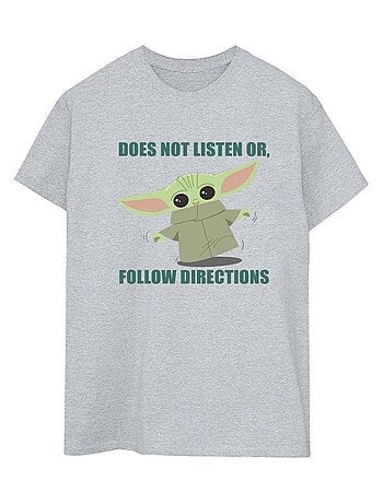 Star Wars - T-shirt THE MANDALORIAN DOES NOT LISTEN