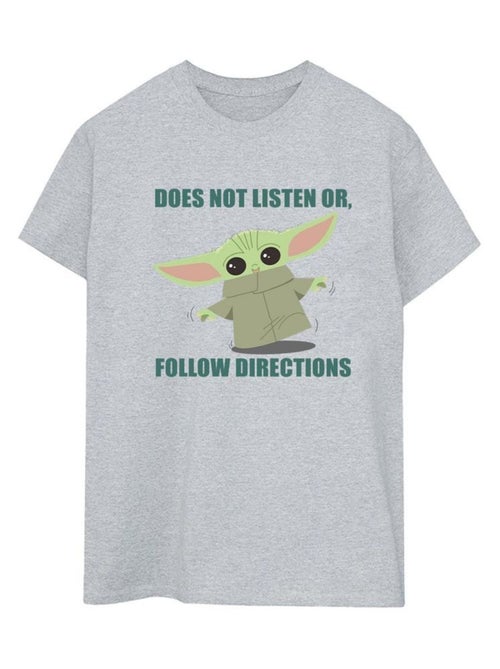 Star Wars - T-shirt THE MANDALORIAN DOES NOT LISTEN - Kiabi Star Wars - T-shirt THE MANDALORIAN DOES NOT LISTEN - Kiabi