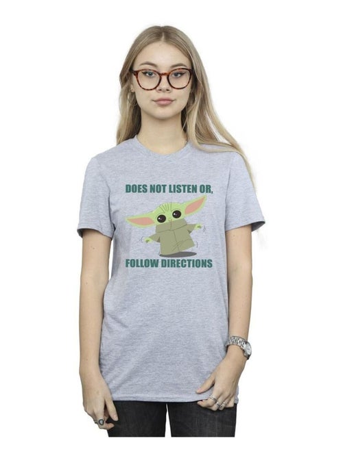 Star Wars - T-shirt THE MANDALORIAN DOES NOT LISTEN - Kiabi Star Wars - T-shirt THE MANDALORIAN DOES NOT LISTEN - Kiabi