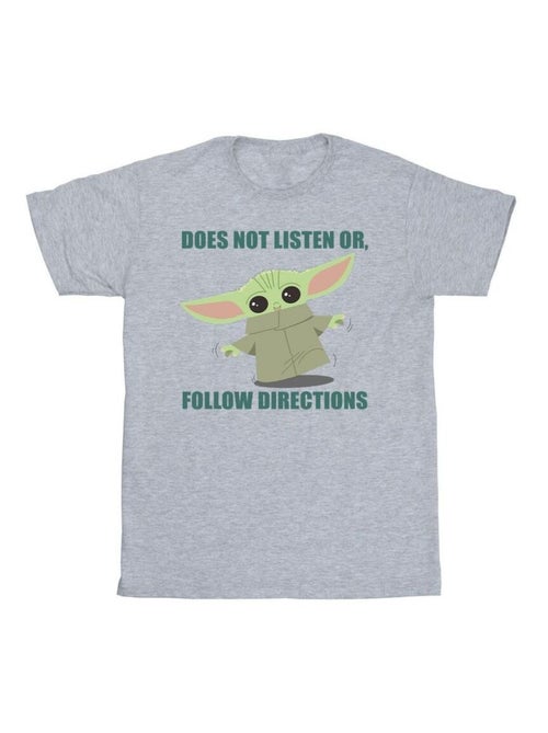 Star Wars - T-shirt THE MANDALORIAN DOES NOT LISTEN - Kiabi