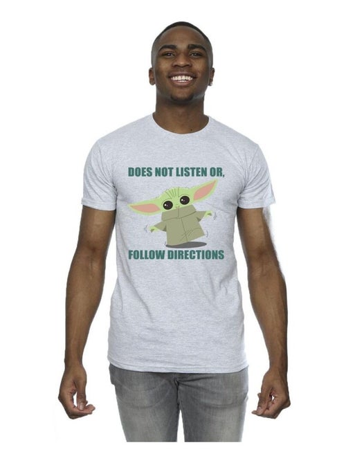 Star Wars - T-shirt THE MANDALORIAN DOES NOT LISTEN - Kiabi