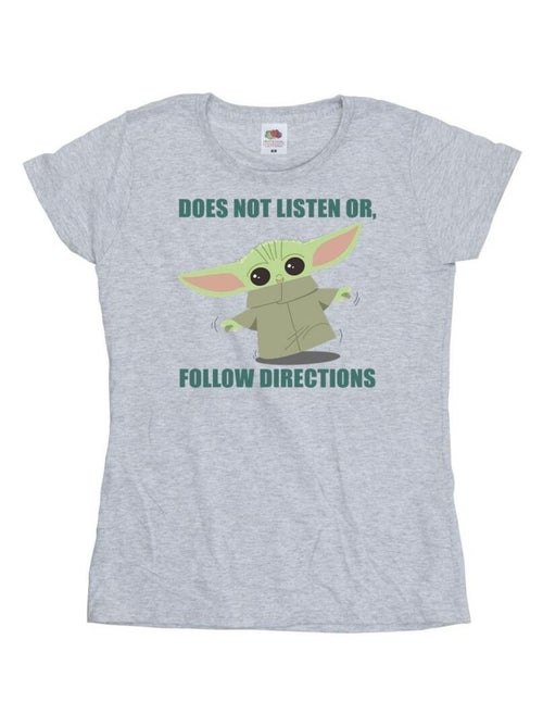 Star Wars - T-shirt THE MANDALORIAN DOES NOT LISTEN - Kiabi
