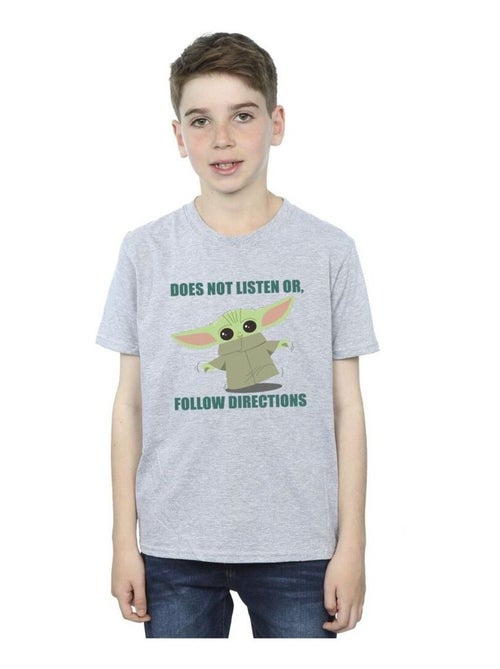 Star Wars - T-shirt THE MANDALORIAN DOES NOT LISTEN - Kiabi