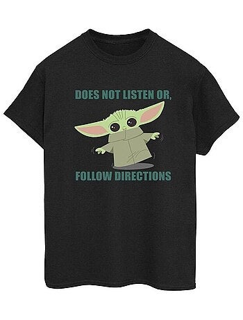 Star Wars - T-shirt THE MANDALORIAN DOES NOT LISTEN