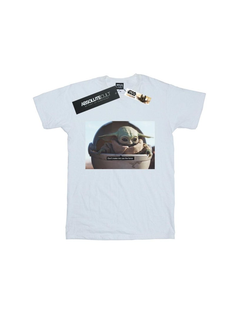Star Wars - T-shirt THE MANDALORIAN DON'T MAKE ME Blanc - Kiabi