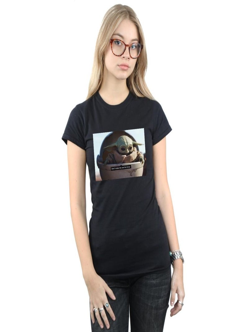 Star Wars - T-shirt THE MANDALORIAN DON'T MAKE ME Noir - Kiabi