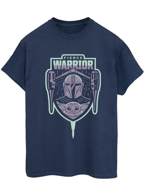 Star Wars - T-shirt THE MANDALORIAN FIERCE WARRIOR - Kiabi Star Wars - T-shirt THE MANDALORIAN FIERCE WARRIOR - Kiabi