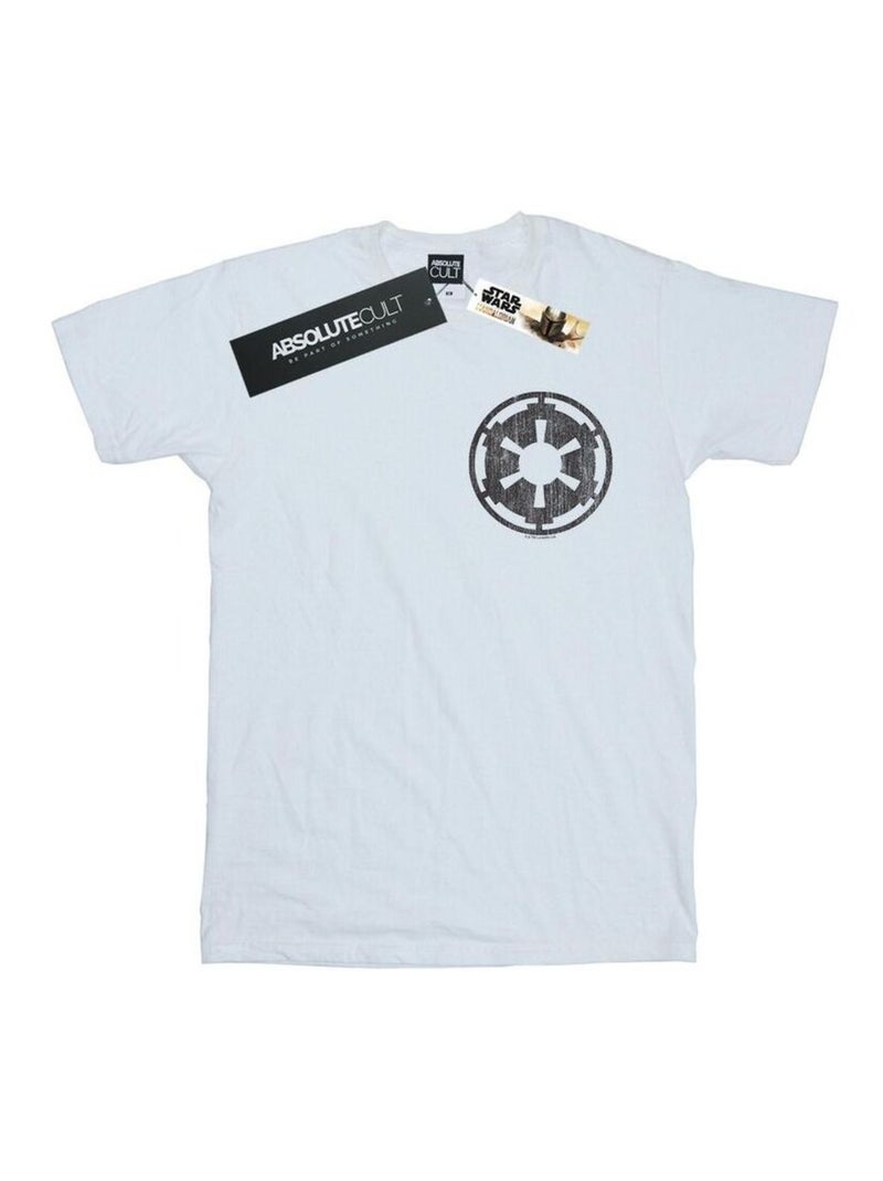 Star Wars - T-shirt THE MANDALORIAN GALACTIC EMPIRE Blanc - Kiabi