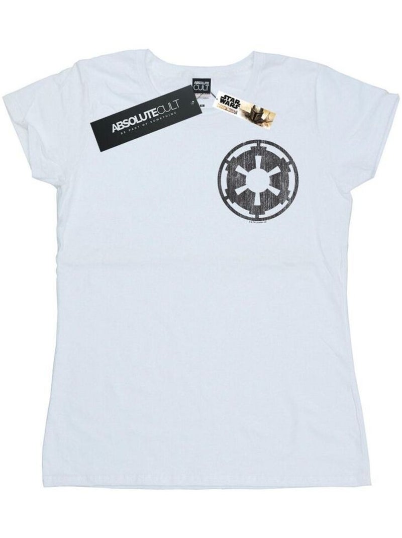 Star Wars - T-shirt THE MANDALORIAN GALACTIC EMPIRE Blanc - Kiabi