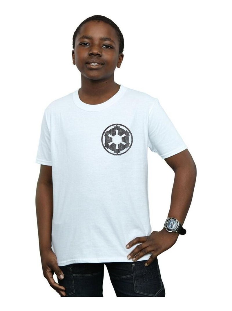 Star Wars - T-shirt THE MANDALORIAN GALACTIC EMPIRE Blanc - Kiabi