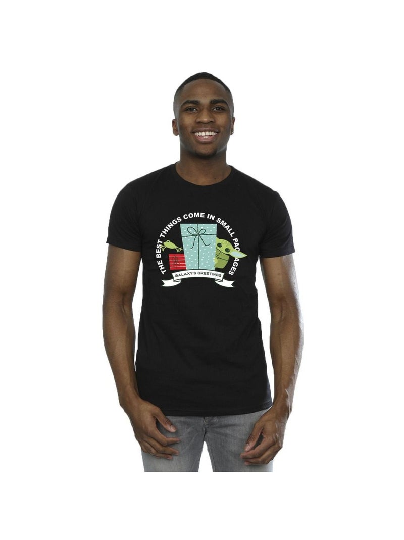 Star Wars - T-shirt THE MANDALORIAN GALAXY'S GREETINGS Noir - Kiabi