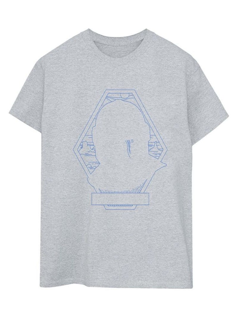 Star Wars - T-shirt THE MANDALORIAN Gris chiné - Kiabi