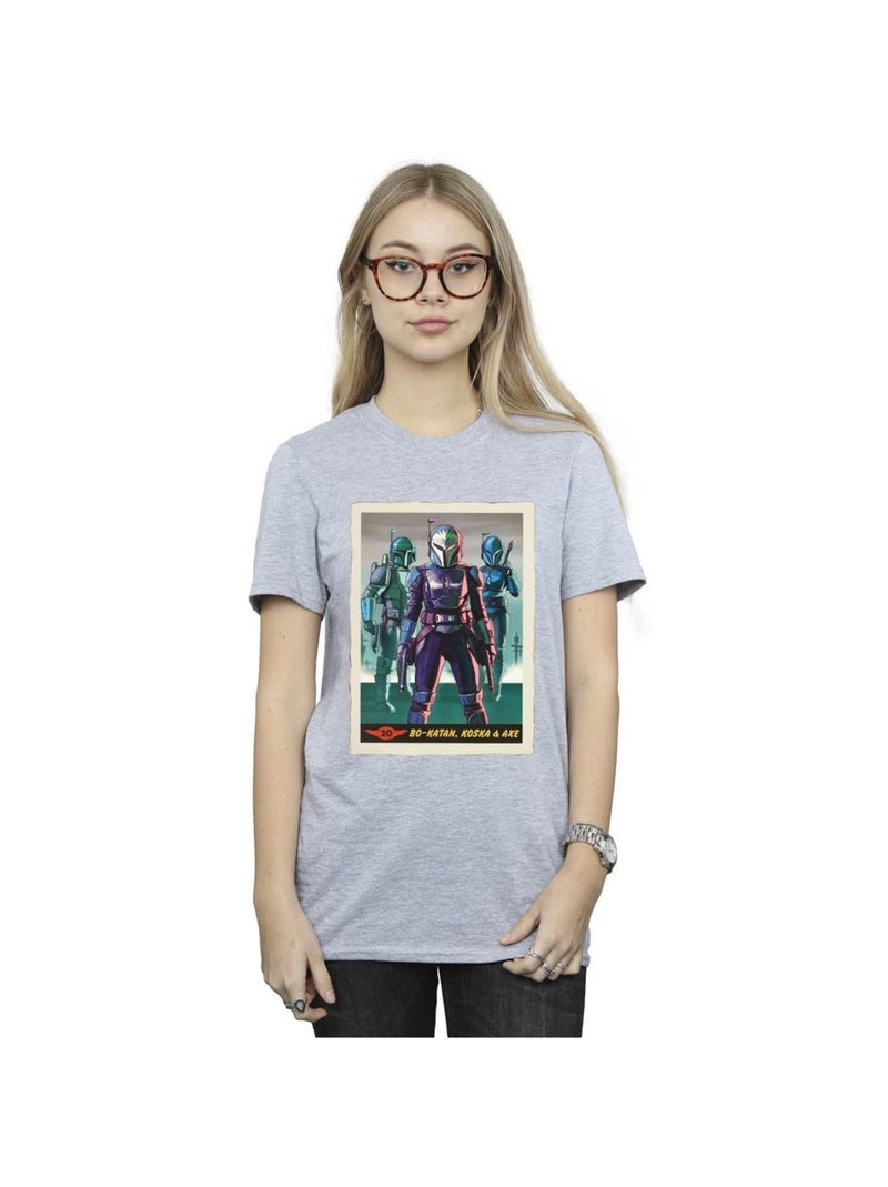 Star Wars - T-shirt THE MANDALORIAN Gris chiné - Kiabi