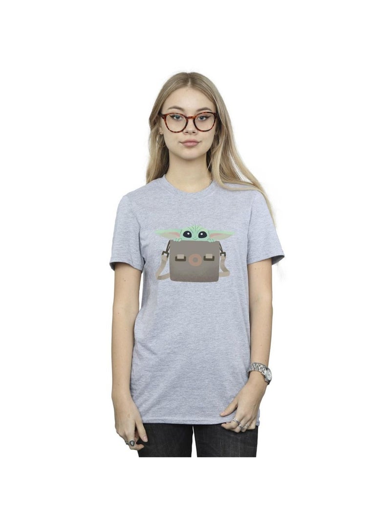 Star Wars - T-shirt THE MANDALORIAN Gris chiné - Kiabi