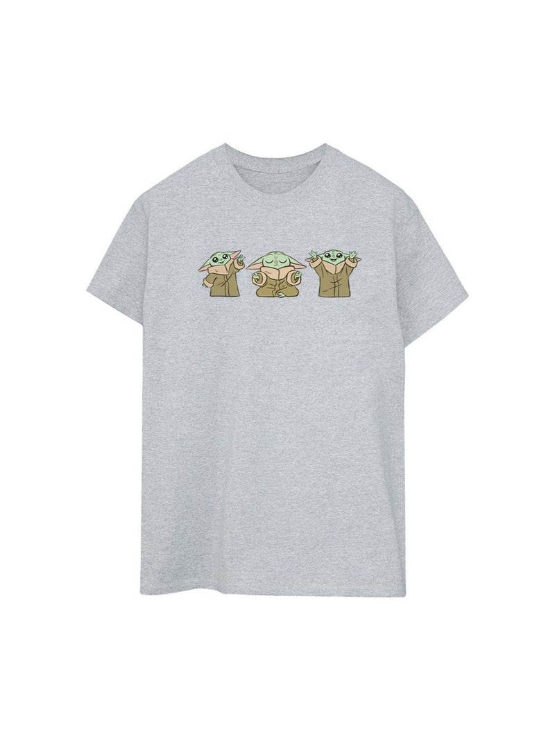 Star Wars - T-shirt THE MANDALORIAN Gris chiné - Kiabi