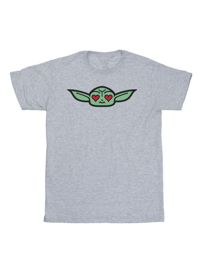 Star Wars - T-shirt THE MANDALORIAN Gris chiné - Kiabi