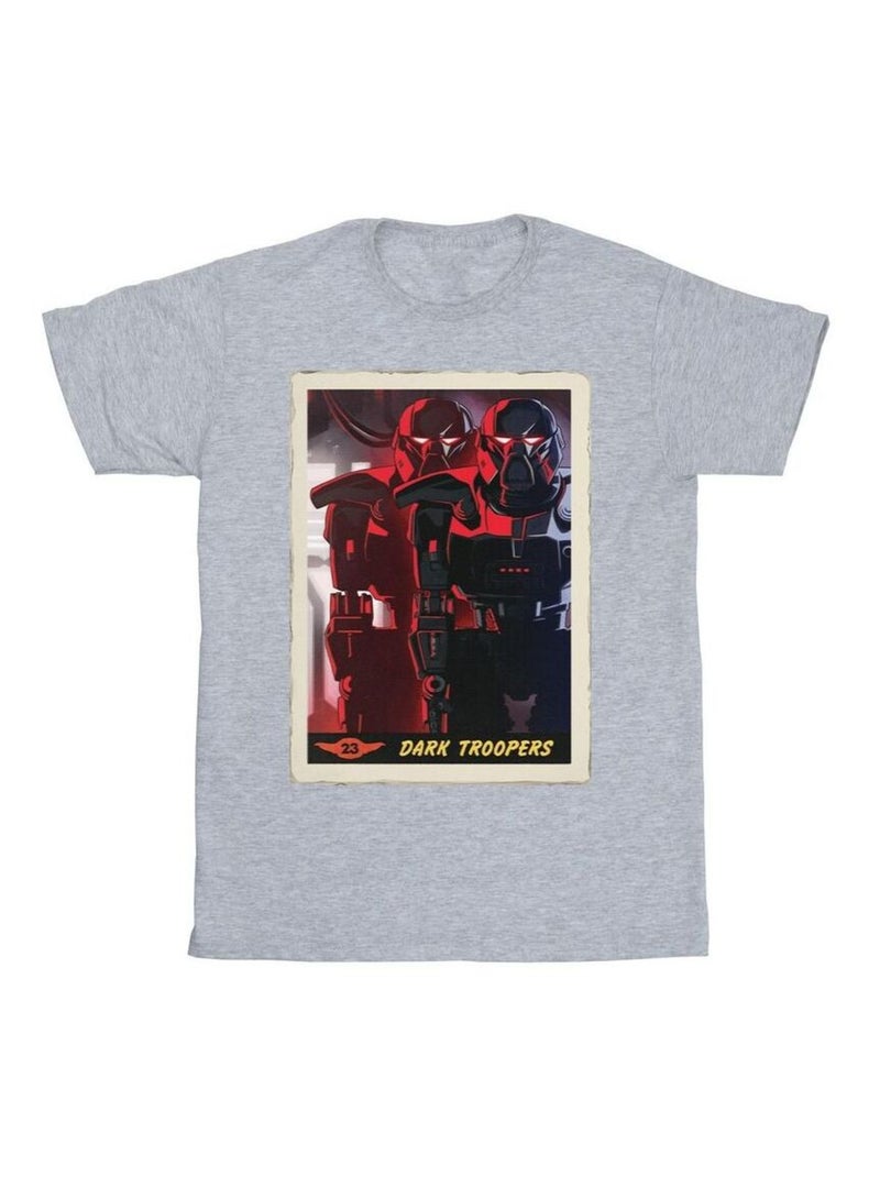 Star Wars - T-shirt THE MANDALORIAN Gris chiné - Kiabi