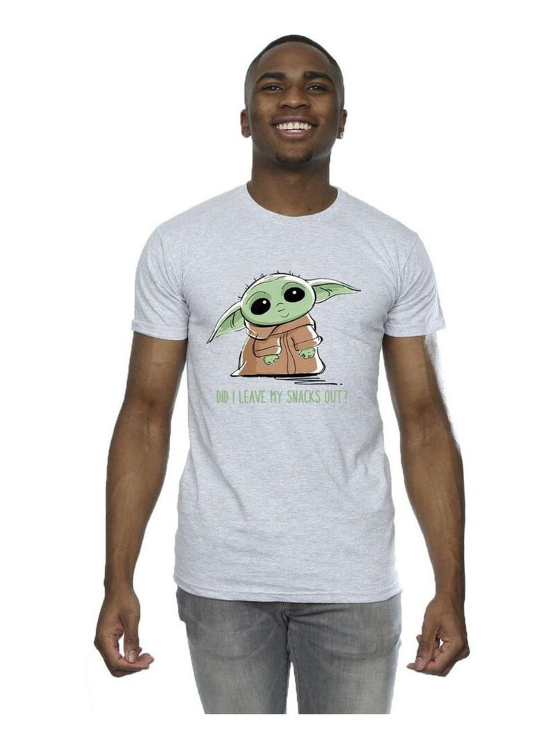 Star Wars - T-shirt THE MANDALORIAN Gris chiné - Kiabi