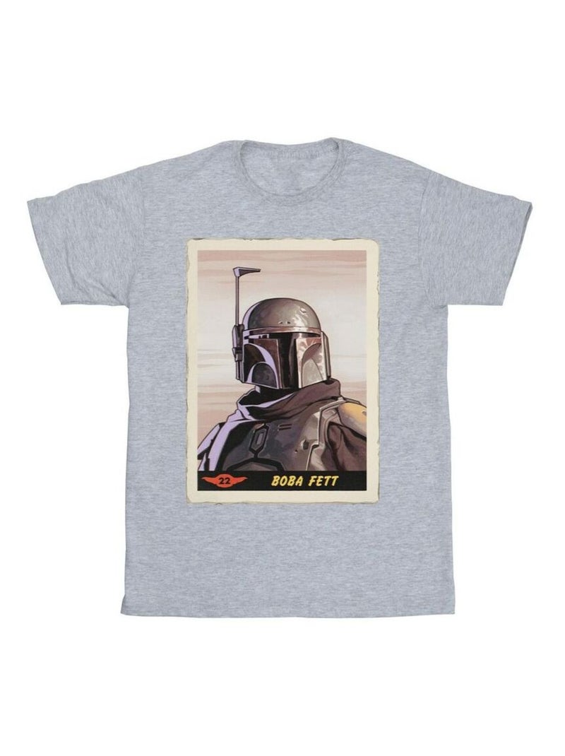 Star Wars - T-shirt THE MANDALORIAN Gris chiné - Kiabi