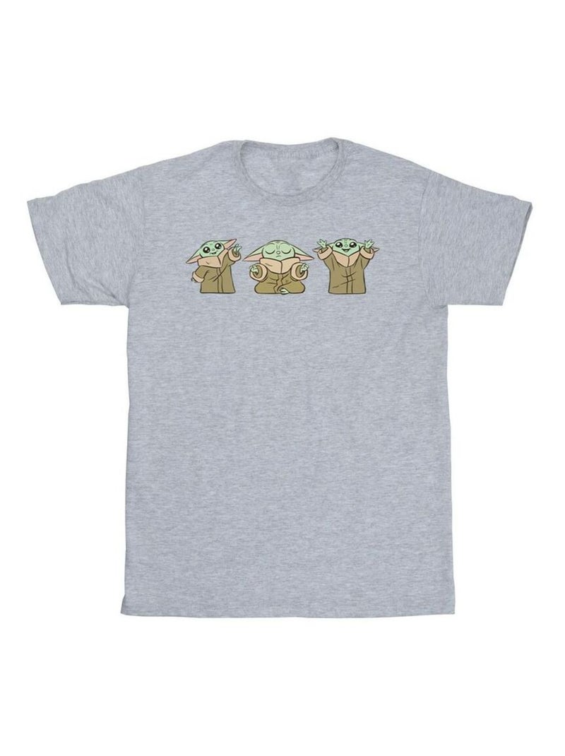 Star Wars - T-shirt THE MANDALORIAN Gris chiné - Kiabi
