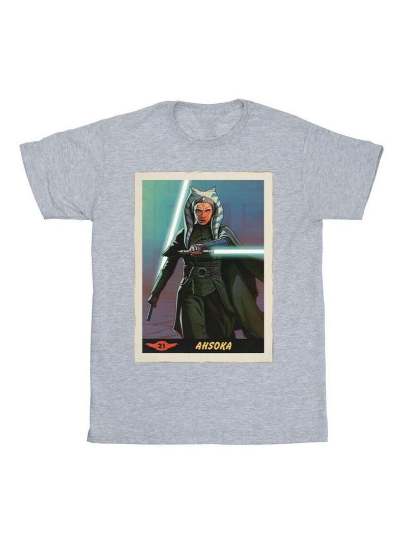Star Wars - T-shirt THE MANDALORIAN Gris chiné - Kiabi