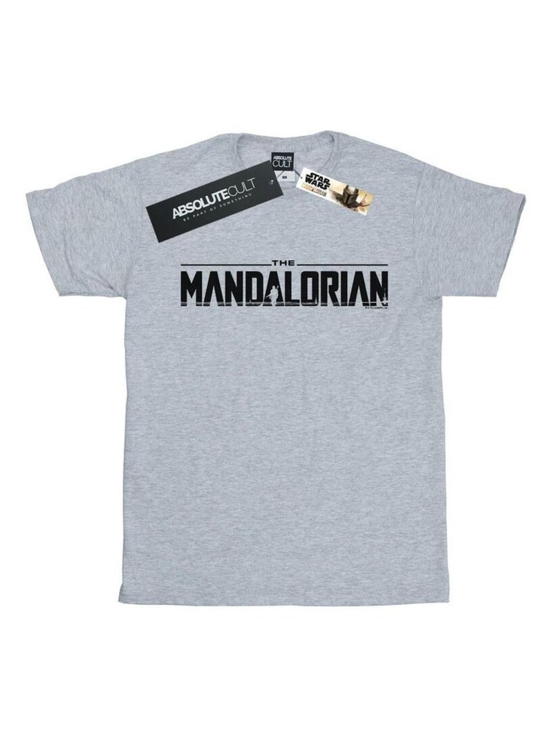 Star Wars - T-shirt THE MANDALORIAN Gris chiné - Kiabi