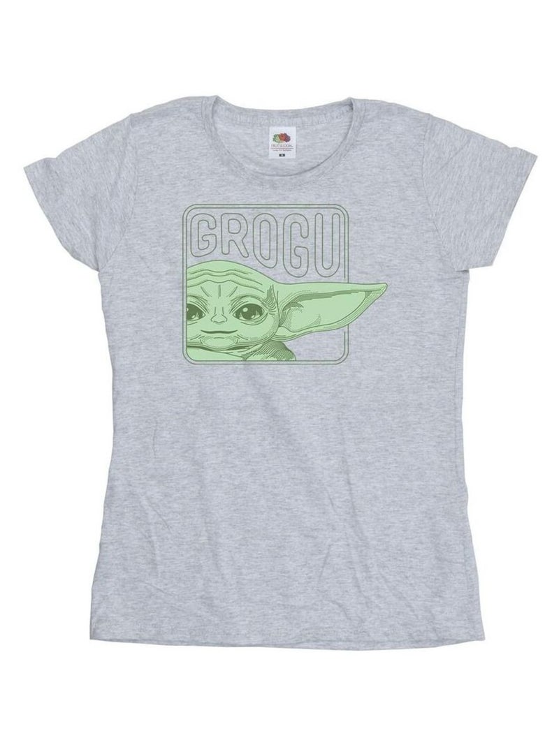 Star Wars - T-shirt THE MANDALORIAN Gris chiné - Kiabi