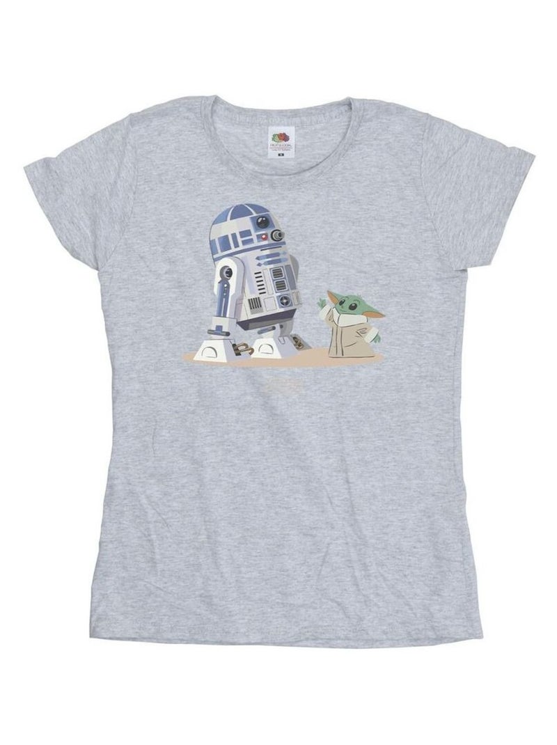 Star Wars - T-shirt THE MANDALORIAN Gris chiné - Kiabi