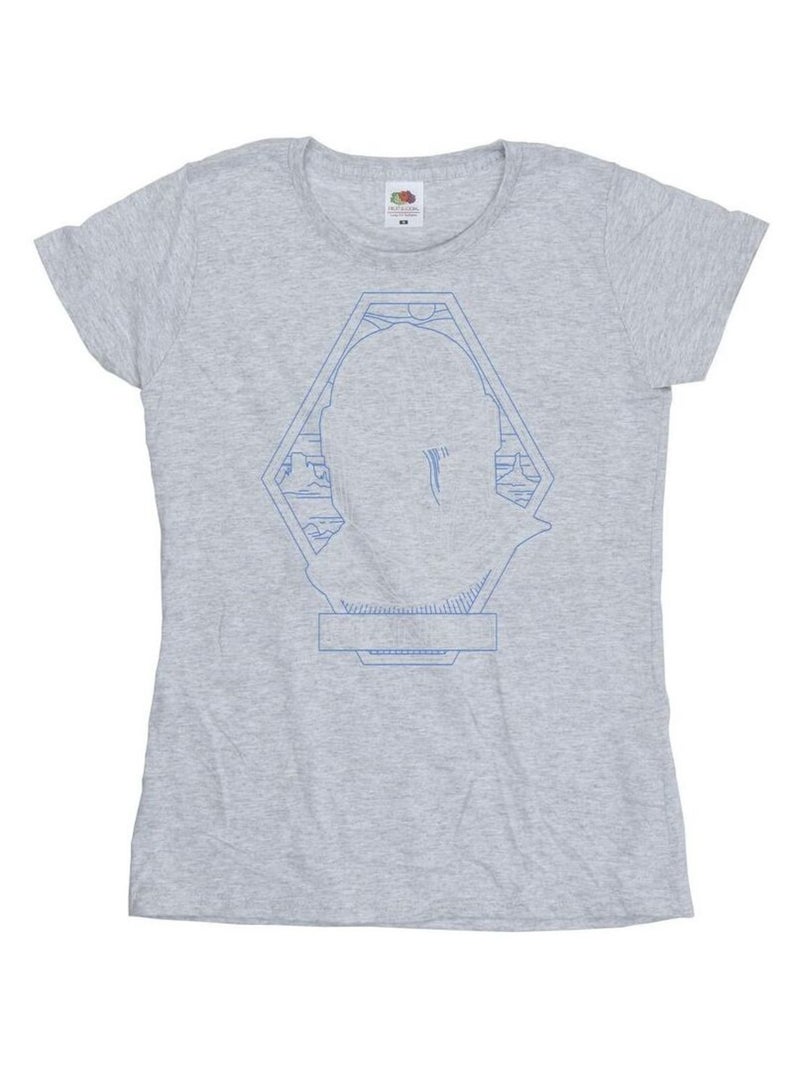 Star Wars - T-shirt THE MANDALORIAN Gris chiné - Kiabi