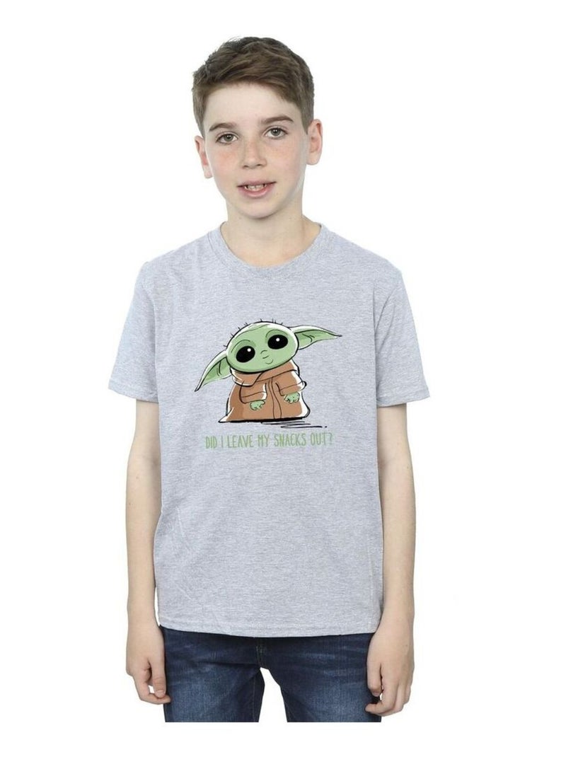 Star Wars - T-shirt THE MANDALORIAN Gris chiné - Kiabi