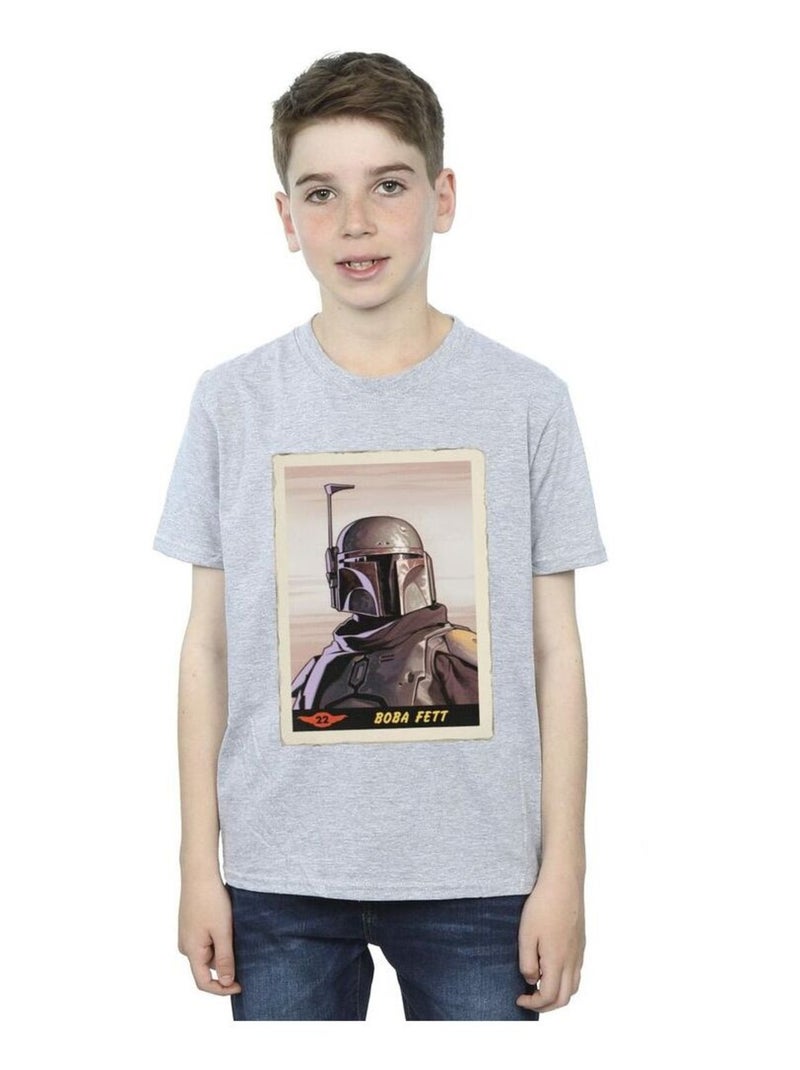 Star Wars - T-shirt THE MANDALORIAN Gris chiné - Kiabi