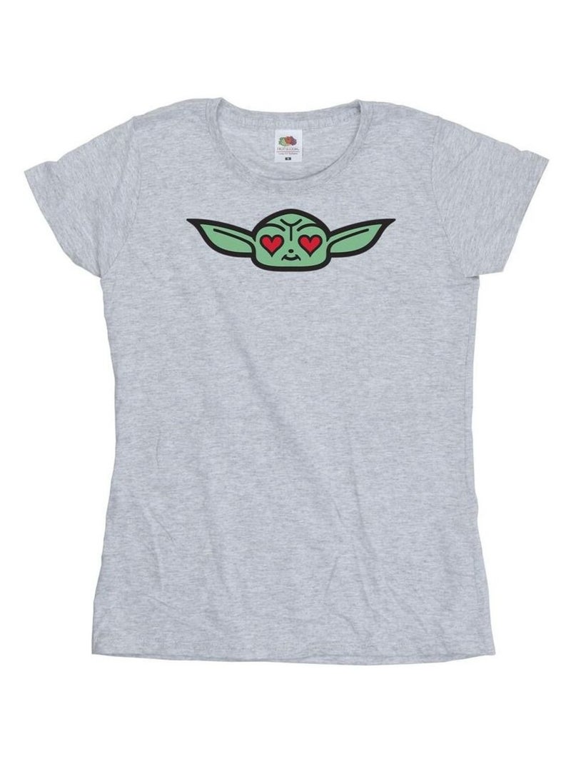 Star Wars - T-shirt THE MANDALORIAN Gris chiné - Kiabi