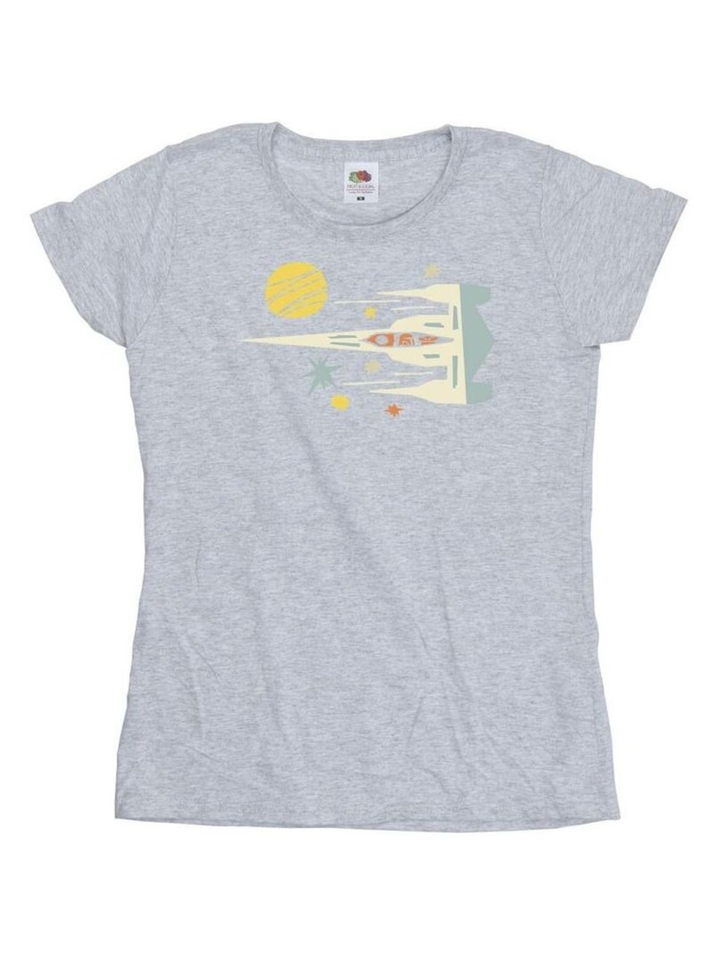 Star Wars - T-shirt THE MANDALORIAN Gris chiné - Kiabi