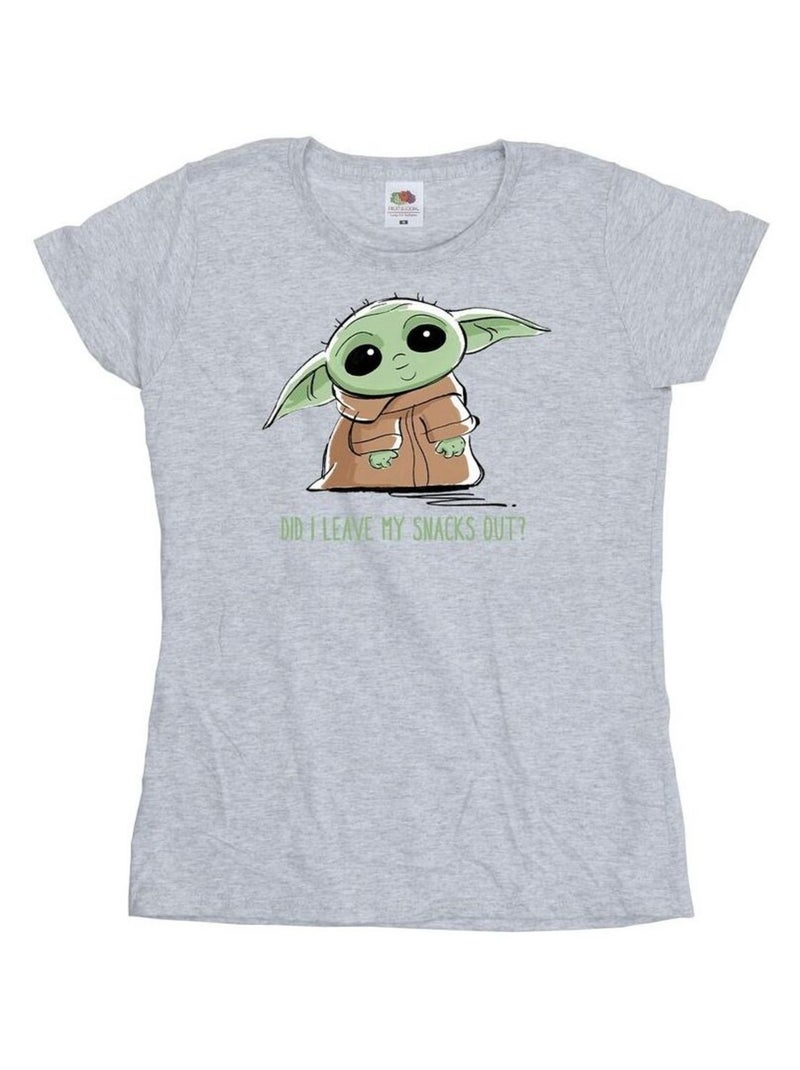 Star Wars - T-shirt THE MANDALORIAN Gris chiné - Kiabi