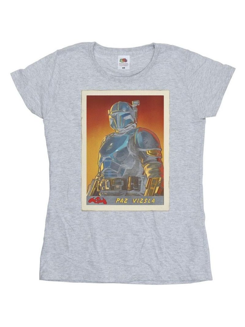 Star Wars - T-shirt THE MANDALORIAN Gris chiné - Kiabi